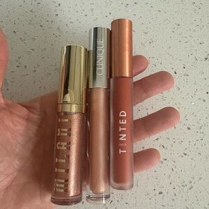 Milani, Clinique, and Live Tinted Lip Gloss Set Full Size Set of Three